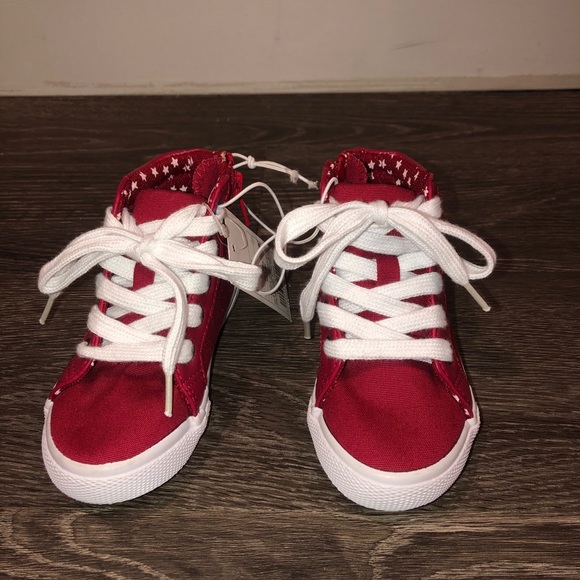 Cat & Jack Shoes Kids Cat Jack Red Canvas High Top Sneakers Poshmark
